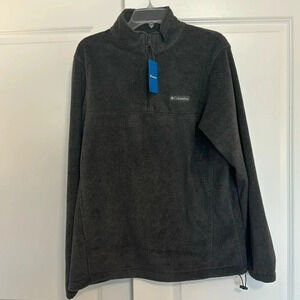 NWT Columbia Men’s Steens Mountain Half Zip Fleece Jacket Gray Size Medium